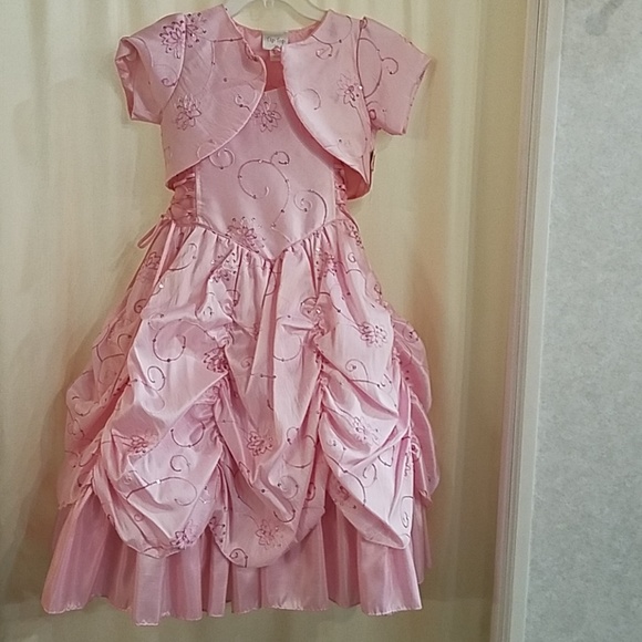 NWT Pink Flower Girl Sleeveless Strap Dress Size 4T